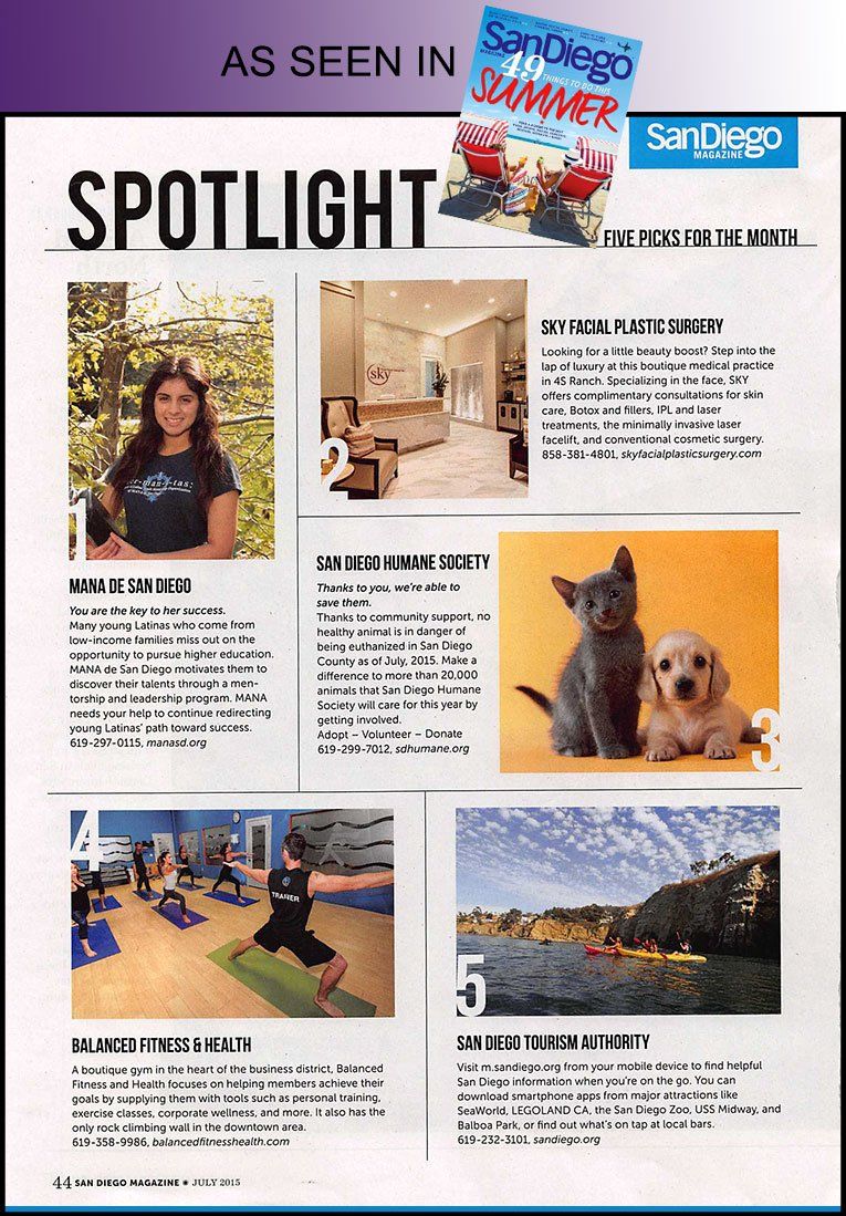 Featured as San Diego Magazine's Top Pick