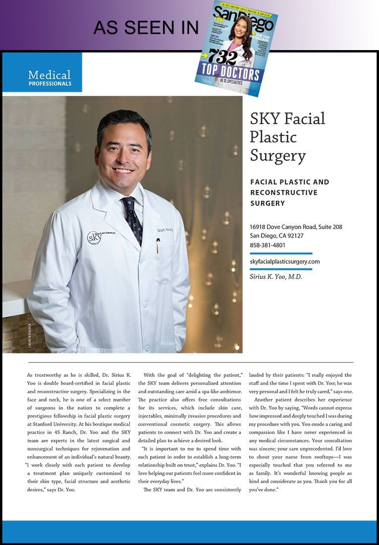 Featured in San Diego Magazine's Top Doctor Issue