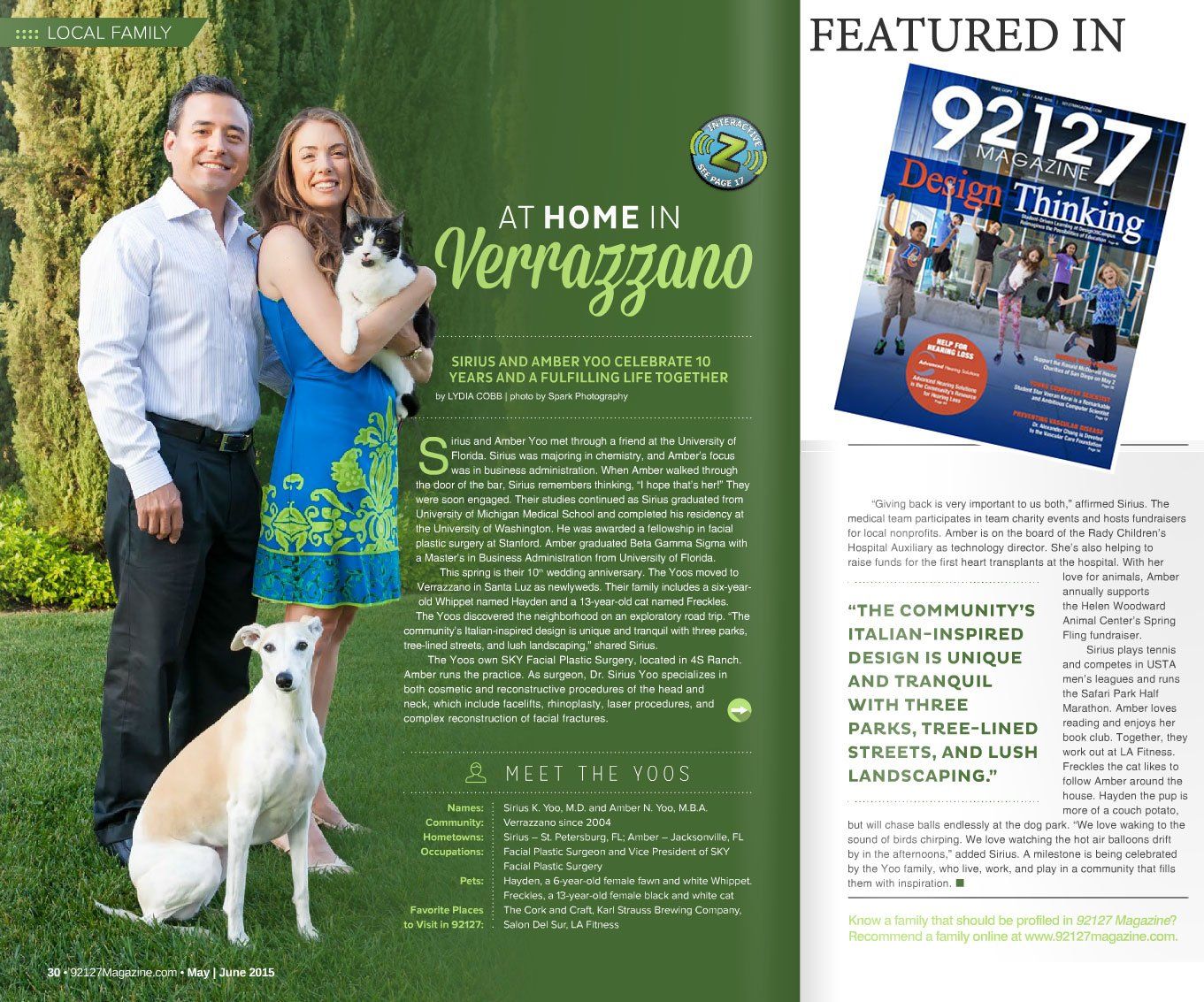 Yoo Family Featured in 92127 Magazine